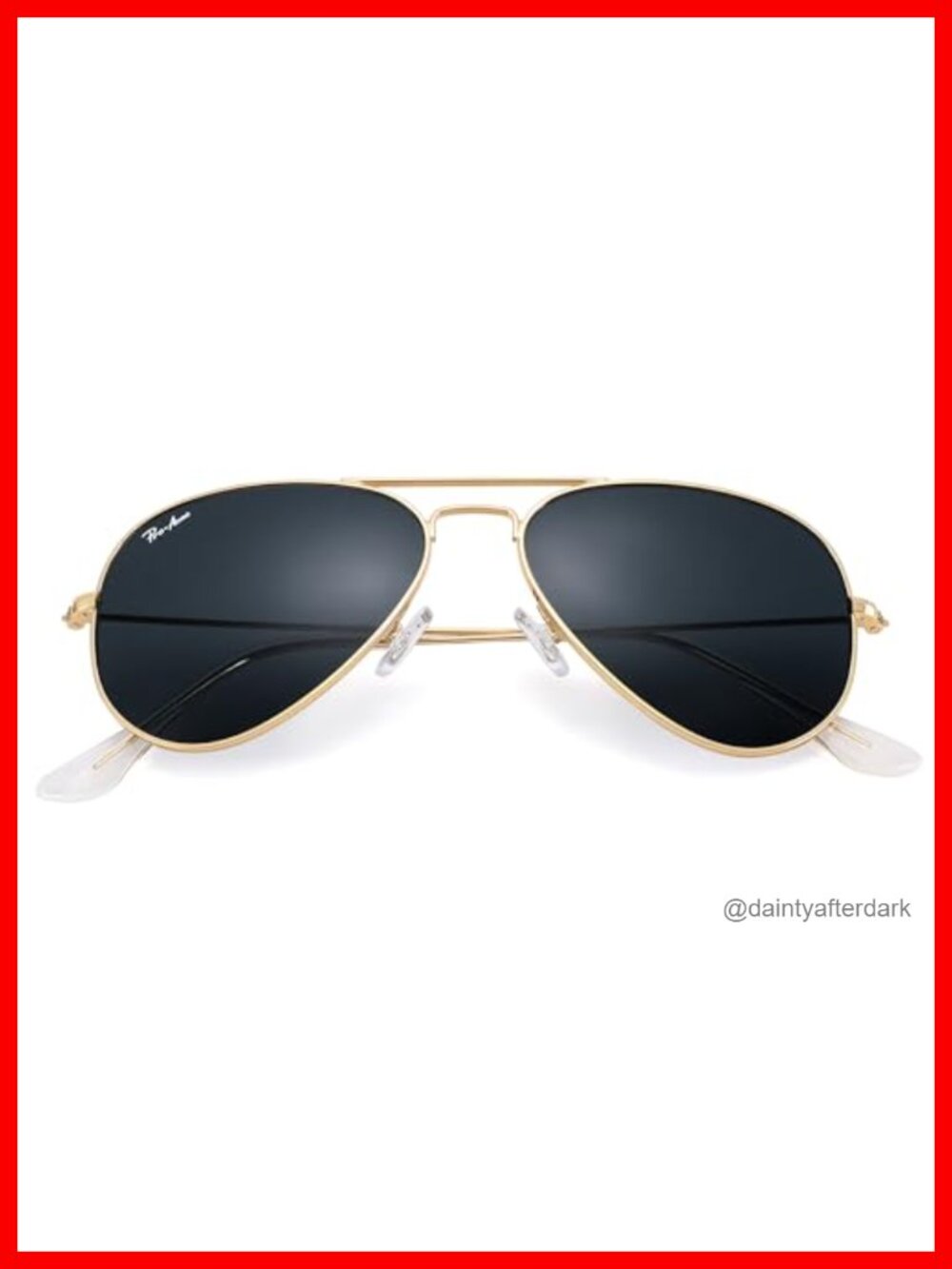Aviator Sunglasses Small 55mm Metal Frame UV400 Glass Lens